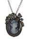 Alilang Vintage Inspired Crystal Rhinestones Victorian Lady Cameo Pendant Necklace Maiden Flower Ribbon Bow Brooch Pin