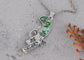 Alilang Antiqued Silvery Tone Abalone Shell Revolver Pistol Gun Pendant Necklace for Women Men