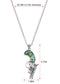 Alilang Antiqued Silvery Tone Abalone Shell Revolver Pistol Gun Pendant Necklace for Women Men