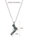 Alilang Antiqued Silvery Tone Abalone Shell Revolver Pistol Gun Pendant Necklace for Women Men