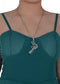 Alilang Antiqued Silvery Tone Abalone Shell Revolver Pistol Gun Pendant Necklace for Women Men