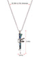 Alilang Antiqued Silvery Tone Abalone Shell Revolver Pistol Gun Pendant Necklace for Women Men