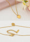 Women Gold Crystal rhinestone Heart Necklace Stainless Steel Statement Pendant Necklace