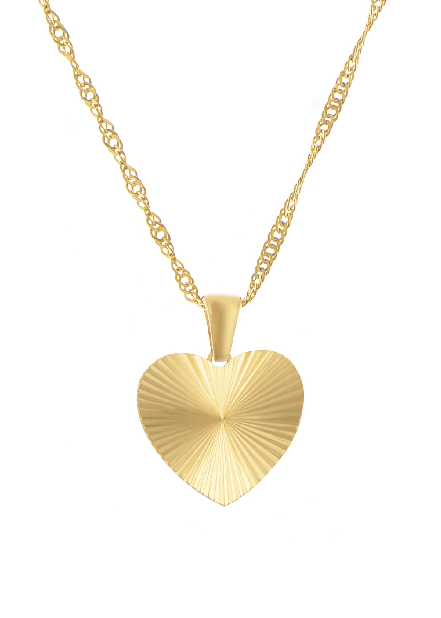 Women Gold Crystal rhinestone Heart Necklace Stainless Steel Statement Pendant Necklace