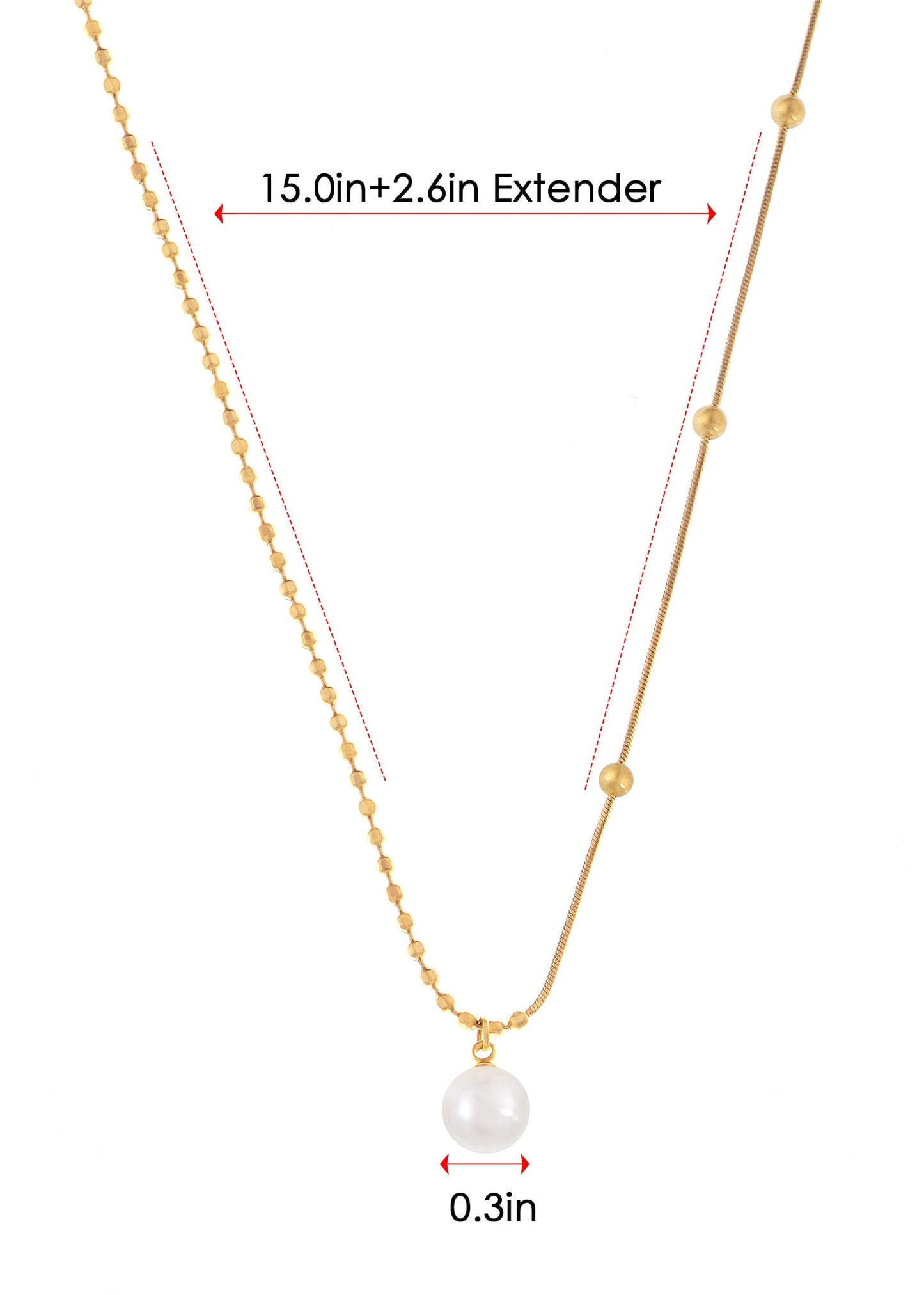 Pearl Pendant Necklaces for Women Dainty Gold Plated Chain Beach Necklace