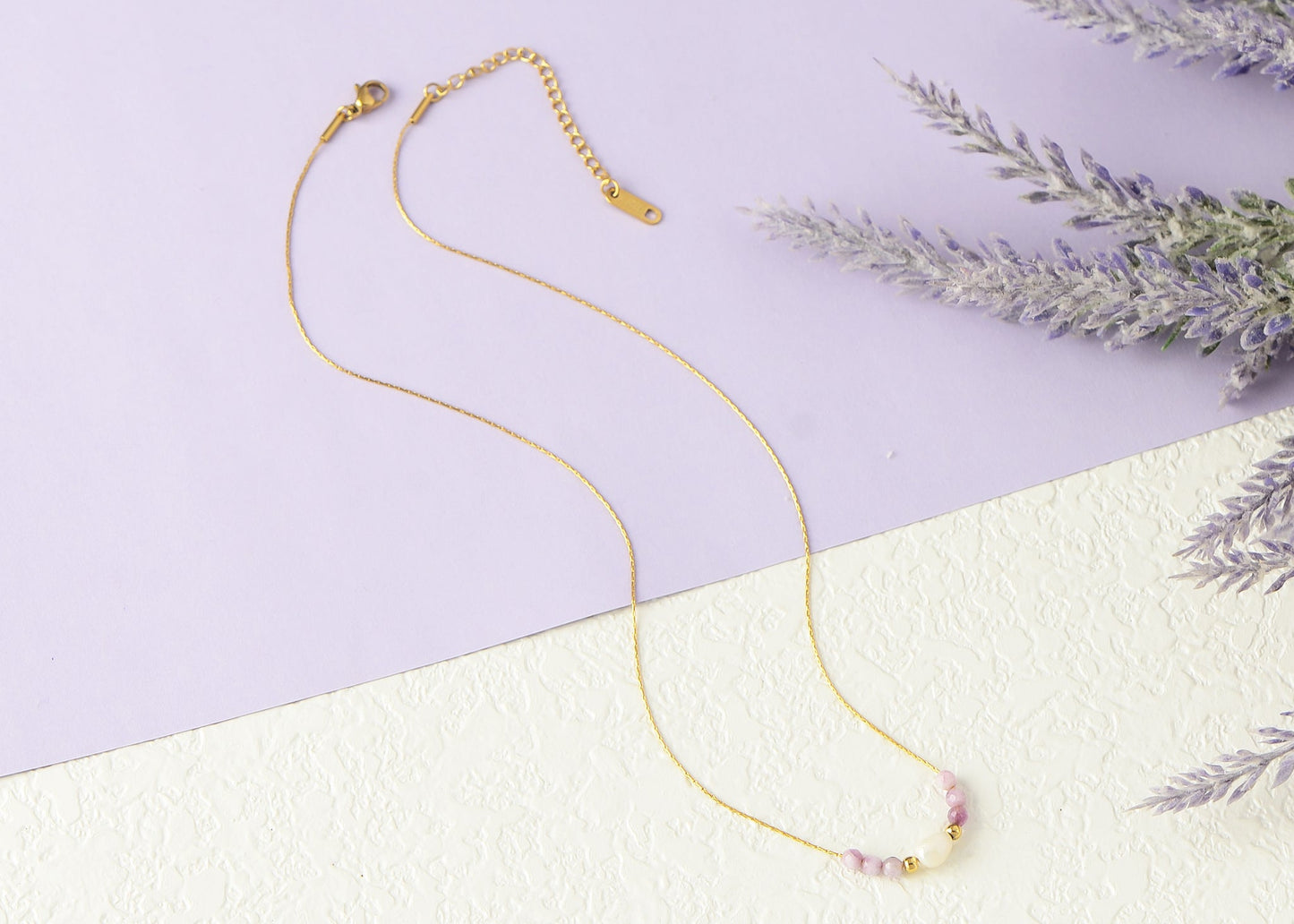 Pearl Pendant Necklaces for Women Dainty Gold Plated Chain Beach Necklace