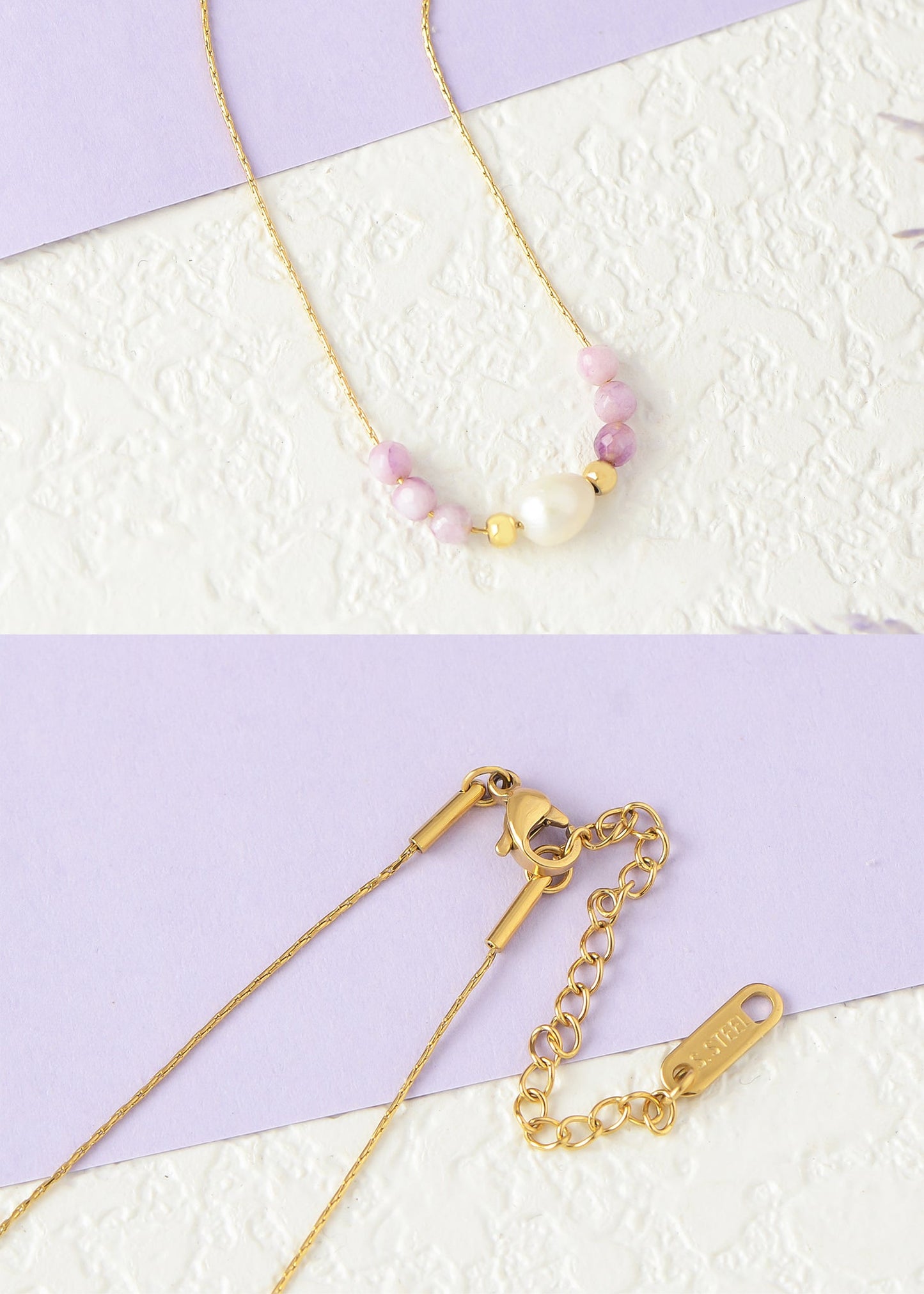 Pearl Pendant Necklaces for Women Dainty Gold Plated Chain Beach Necklace