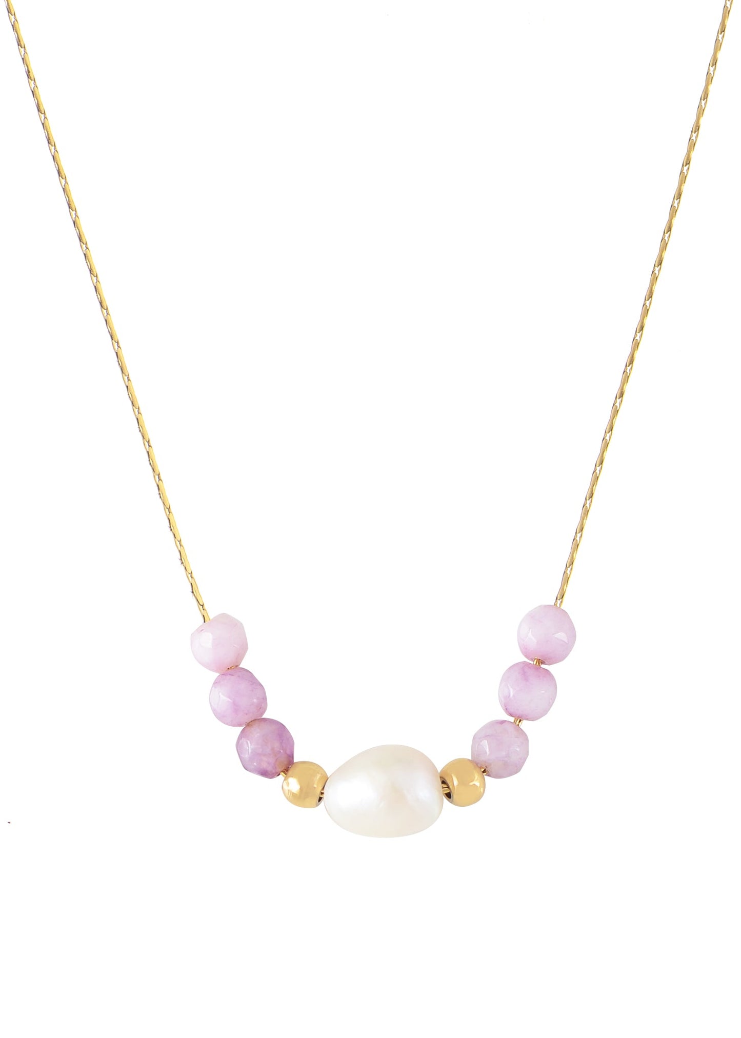 Pearl Pendant Necklaces for Women Dainty Gold Plated Chain Beach Necklace