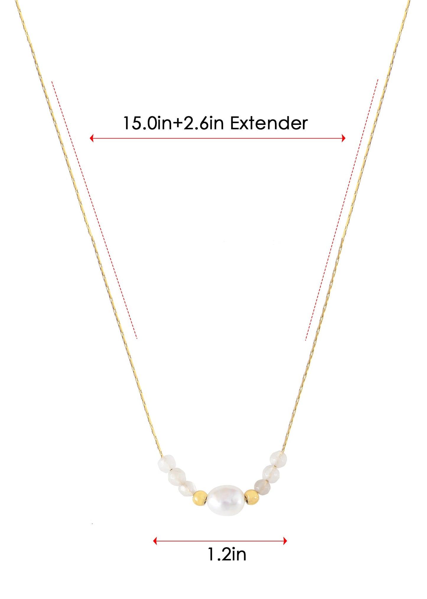Pearl Pendant Necklaces for Women Dainty Gold Plated Chain Beach Necklace