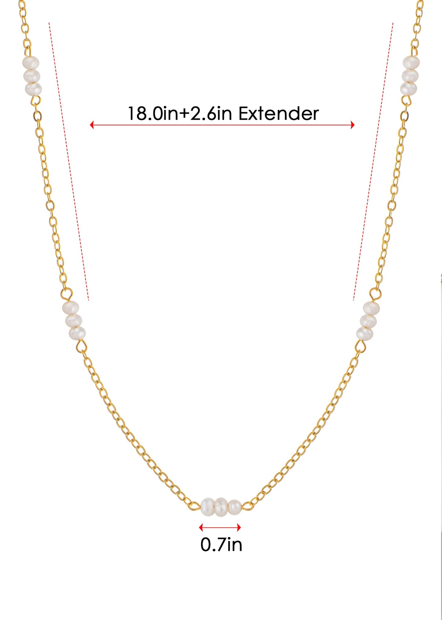 Pearl Pendant Necklaces for Women Dainty Gold Plated Chain Beach Necklace