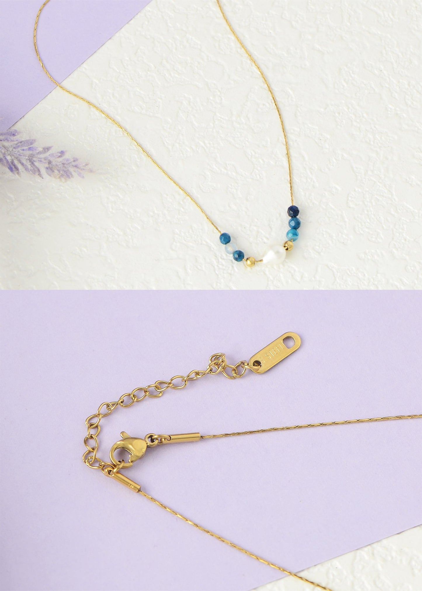 Pearl Pendant Necklaces for Women Dainty Gold Plated Chain Beach Necklace