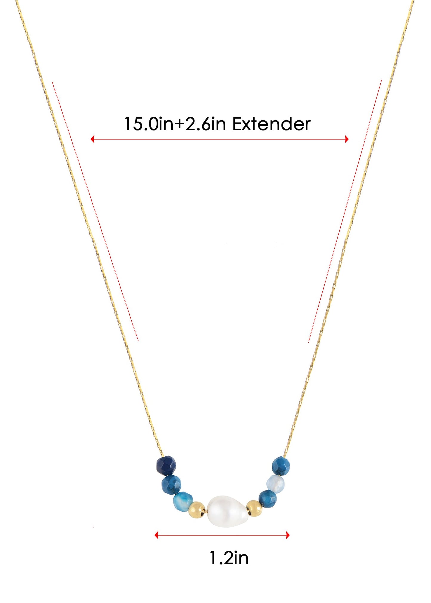 Pearl Pendant Necklaces for Women Dainty Gold Plated Chain Beach Necklace