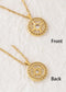 Alilang Gold Toned Stainless Steel Star Moon Sun and Heart Pendant Necklace