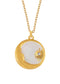 Alilang Gold Toned Stainless Steel Star Moon Sun and Heart Pendant Necklace