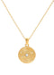 Alilang Gold Toned Stainless Steel Star Moon Sun and Heart Pendant Necklace