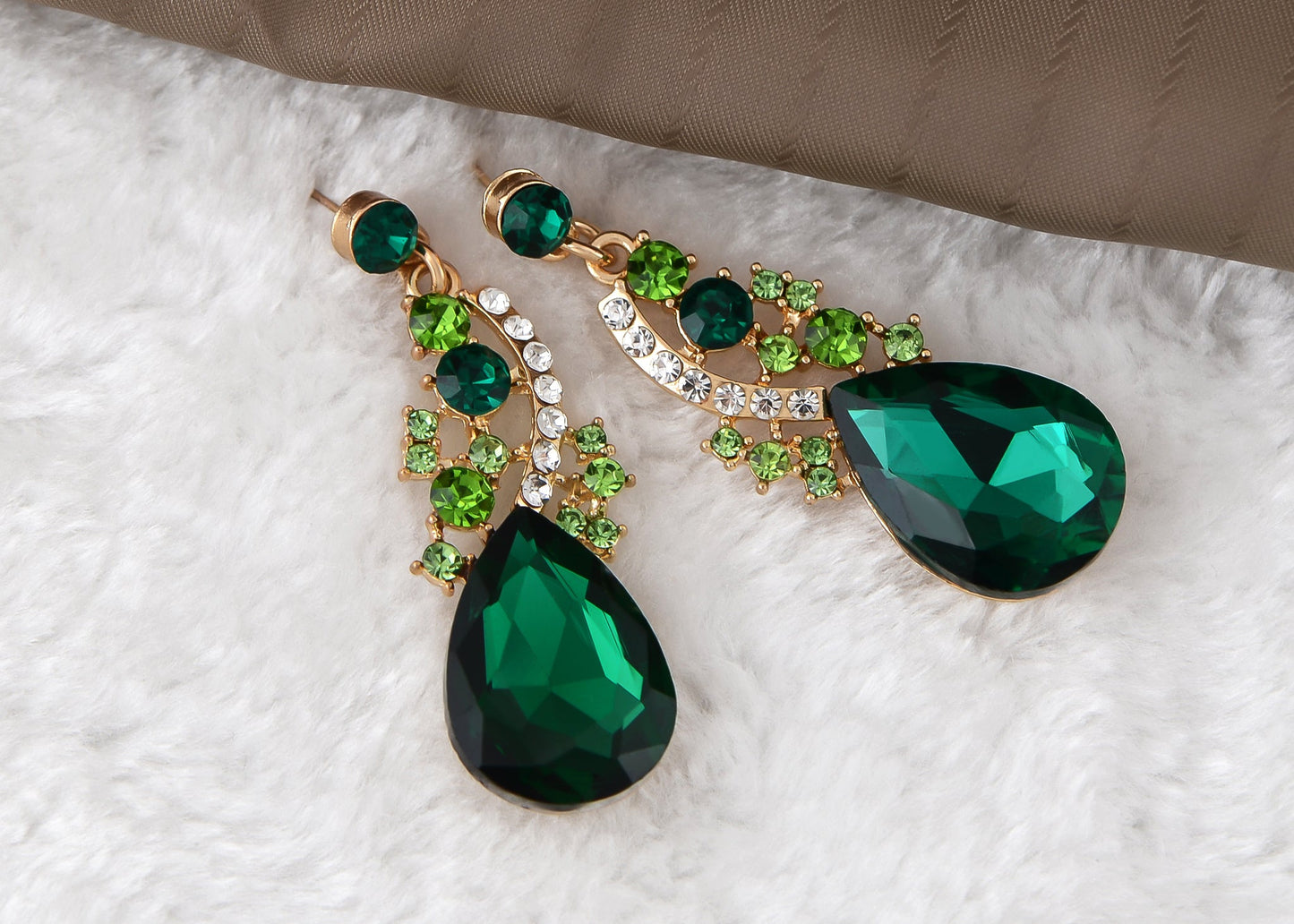 Elegant Crystal Bridal Necklace Earrings Set ¨C Rhinestone Wedding Party Costume Jewelry for Brides and Bridesmaids