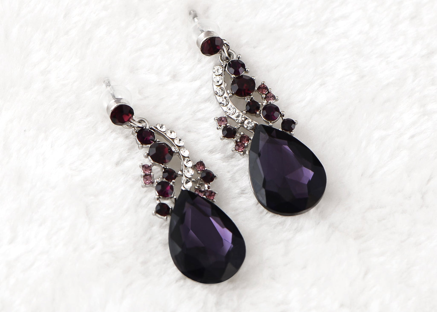 Elegant Crystal Bridal Necklace Earrings Set ¨C Rhinestone Wedding Party Costume Jewelry for Brides and Bridesmaids