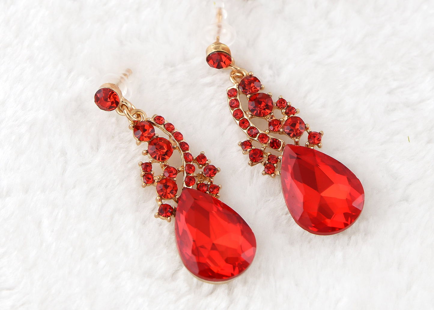 Elegant Crystal Bridal Necklace Earrings Set ¨C Rhinestone Wedding Party Costume Jewelry for Brides and Bridesmaids