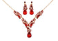 Elegant Crystal Bridal Necklace Earrings Set ¨C Rhinestone Wedding Party Costume Jewelry for Brides and Bridesmaids