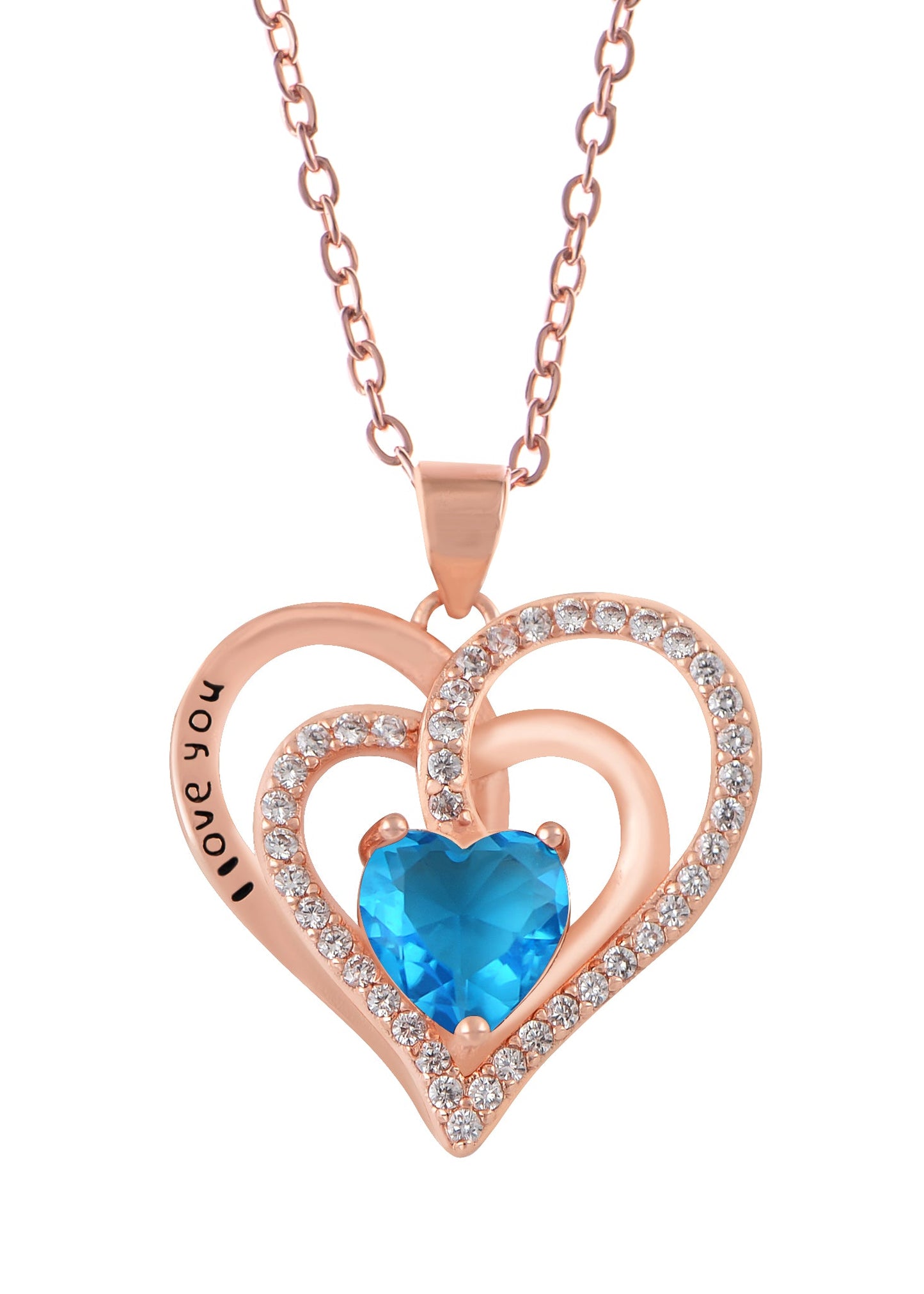 Zircon Crystal Rhinestone Jewelry Heart Pendant Necklace for Women ¨C Perfect for Wife on Wedding Anniversary, Birthday, Christmas, Valentine's, or Mother's Day