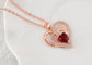 Zircon Crystal Rhinestone Jewelry Heart Pendant Necklace for Women ¨C Perfect for Wife on Wedding Anniversary, Birthday, Christmas, Valentine's, or Mother's Day