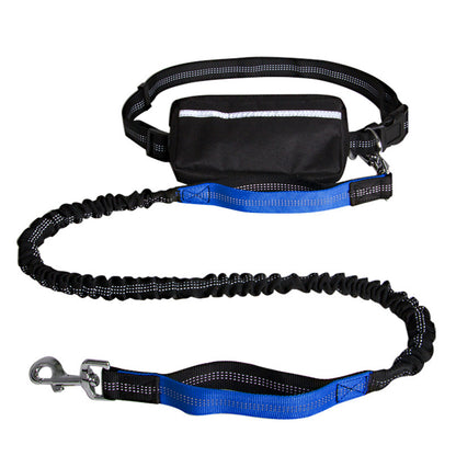 Hands Free Dog Leash Adjustable Reflective Running Belt Bag for Walking Jogging with Medium Large Dogs