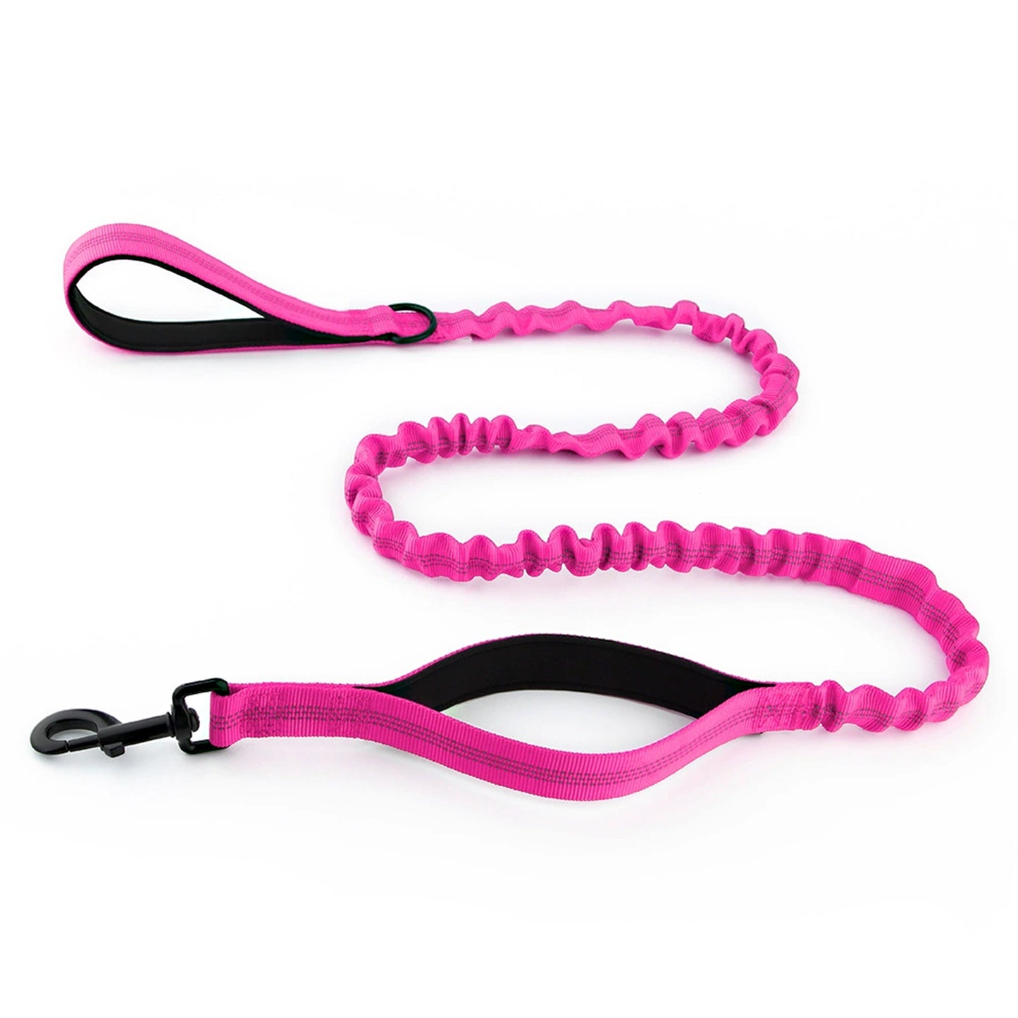 Dog Leash Reflective Comfort Dual Handle Elastic Pet Training Leash