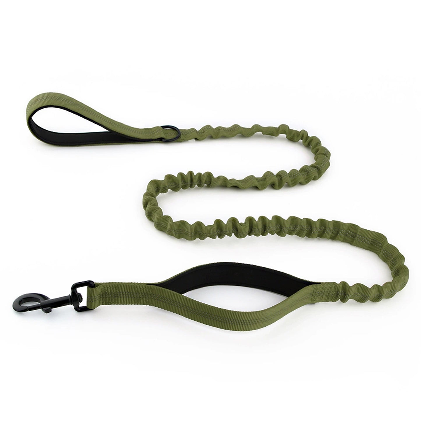 Dog Leash Reflective Comfort Dual Handle Elastic Pet Training Leash