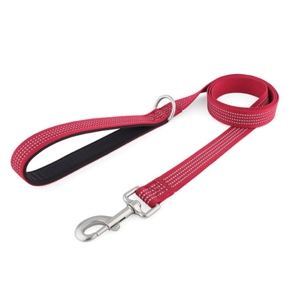 Dog Leash Padded Handle Comfort Reflective Nylon Pet Leash for All Breeds 4ft and 5ft