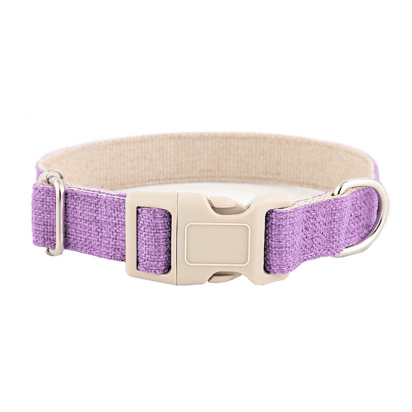 Dog Collar Adjustable Lightweight Comfort Cotton-Linen Pet Collars for All Breeds