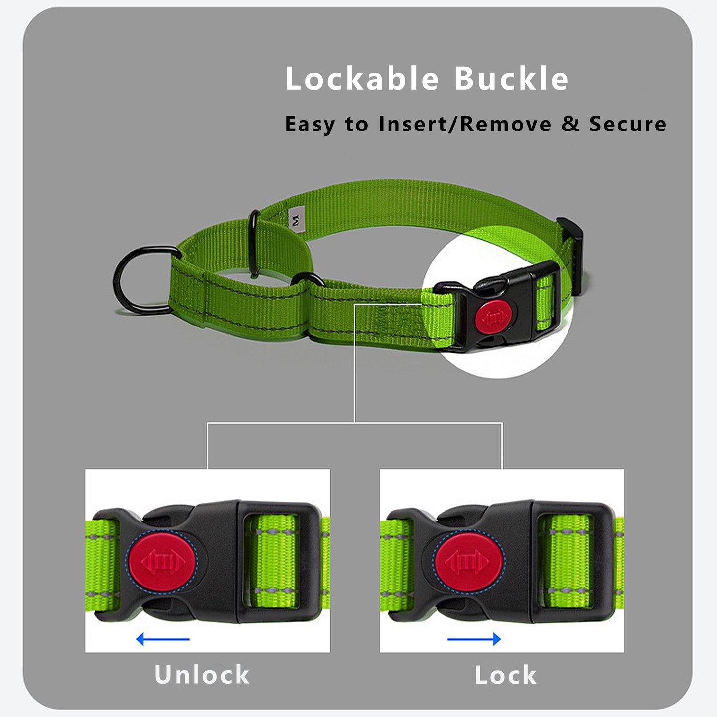 Dog Collar Adjustable Reflective Comfort Nylon Pet Collars for All Breeds