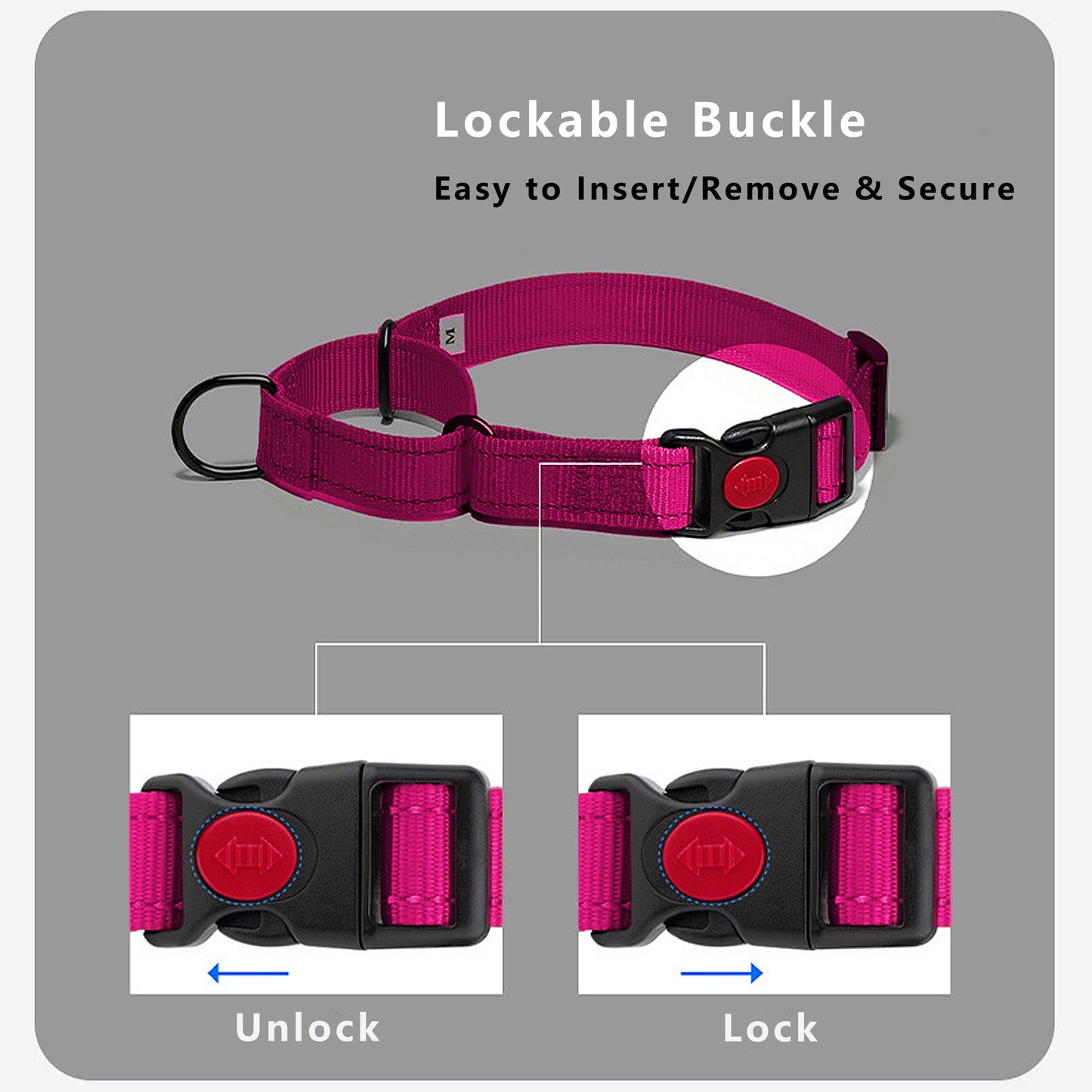 Dog Collar Adjustable Reflective Comfort Nylon Pet Collars for All Breeds