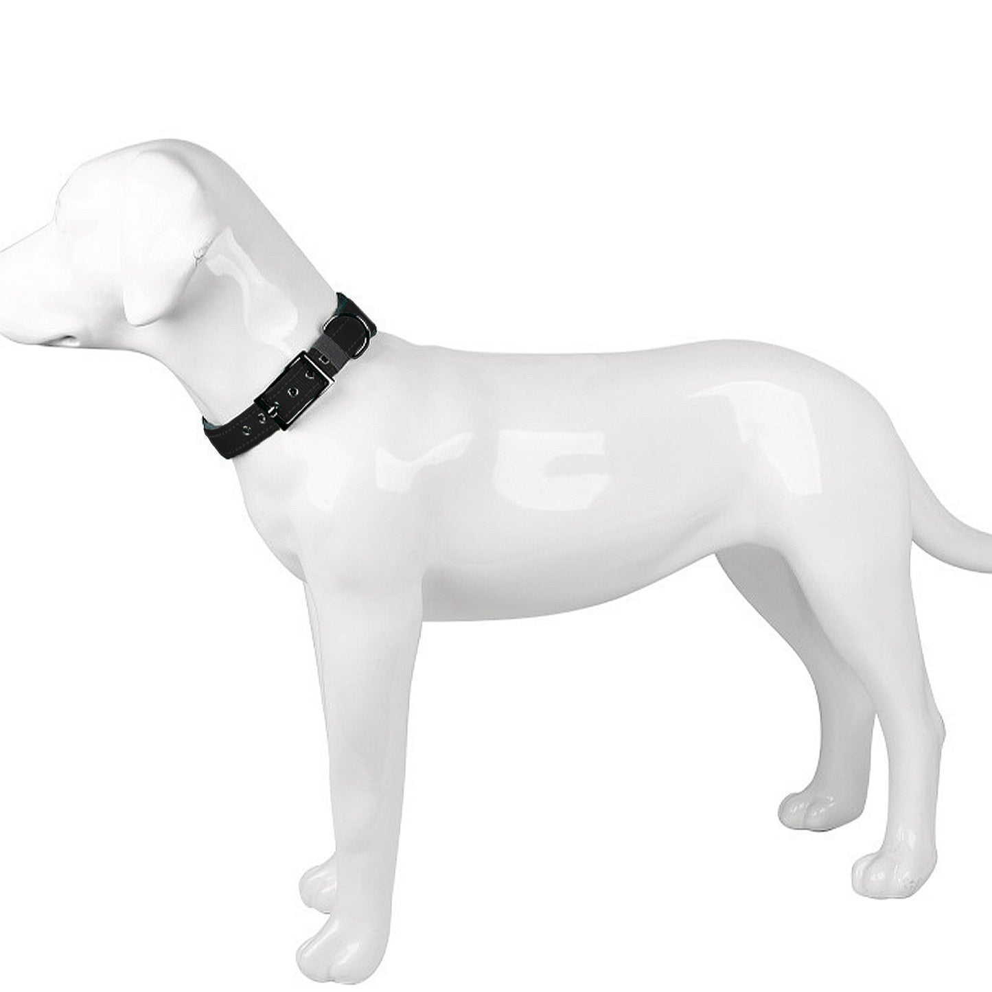 Dog Collar Reflective Adjustable Comfort Padded Nylon Pet Collars with Durable Metal Belt Buckle