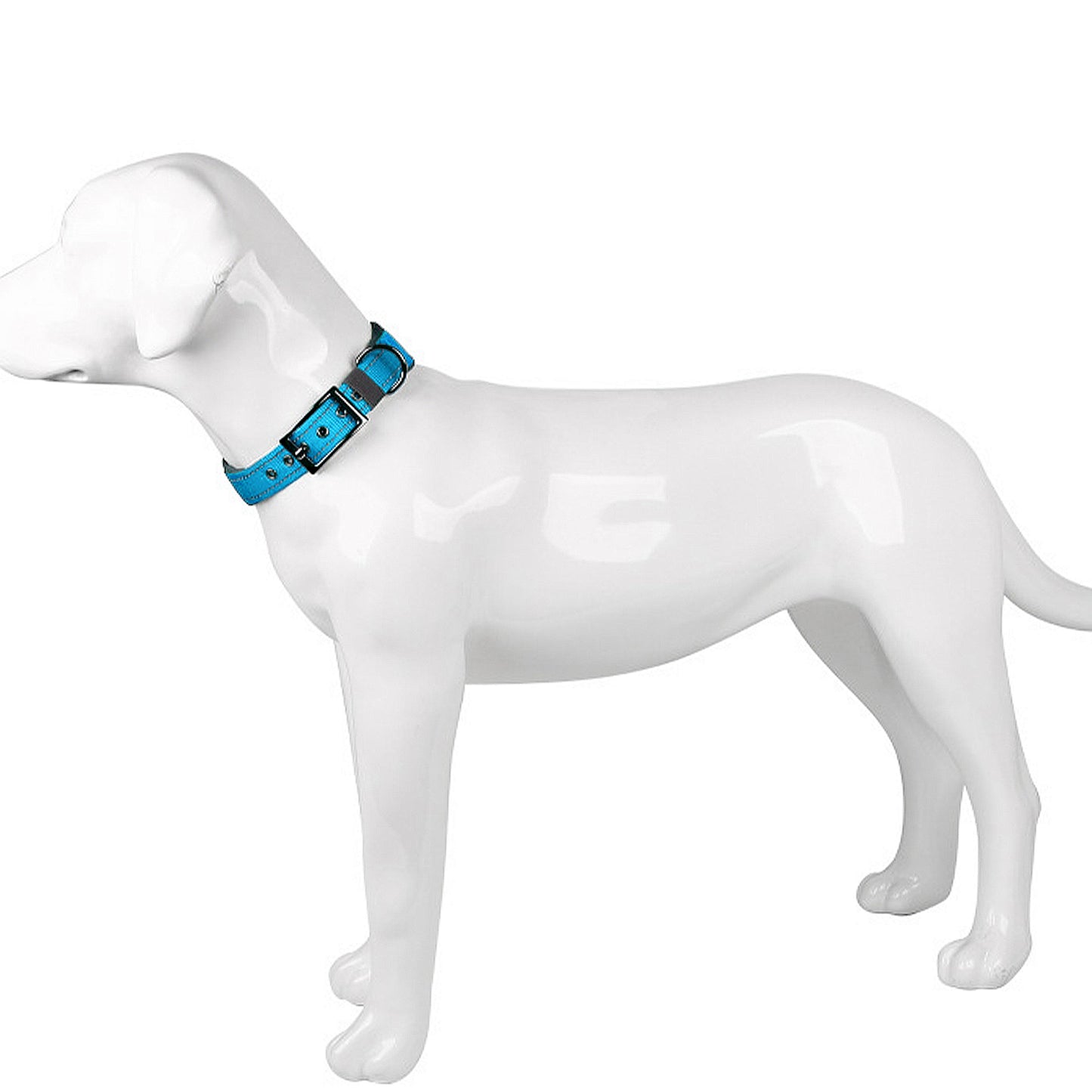 Dog Collar Reflective Adjustable Comfort Padded Nylon Pet Collars with Durable Metal Belt Buckle