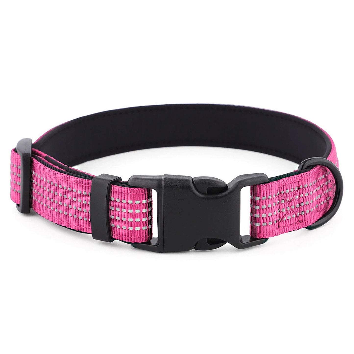 Dog Collar Reflective Soft Padded Adjustable Comfort Nylon Collars for All Breeds