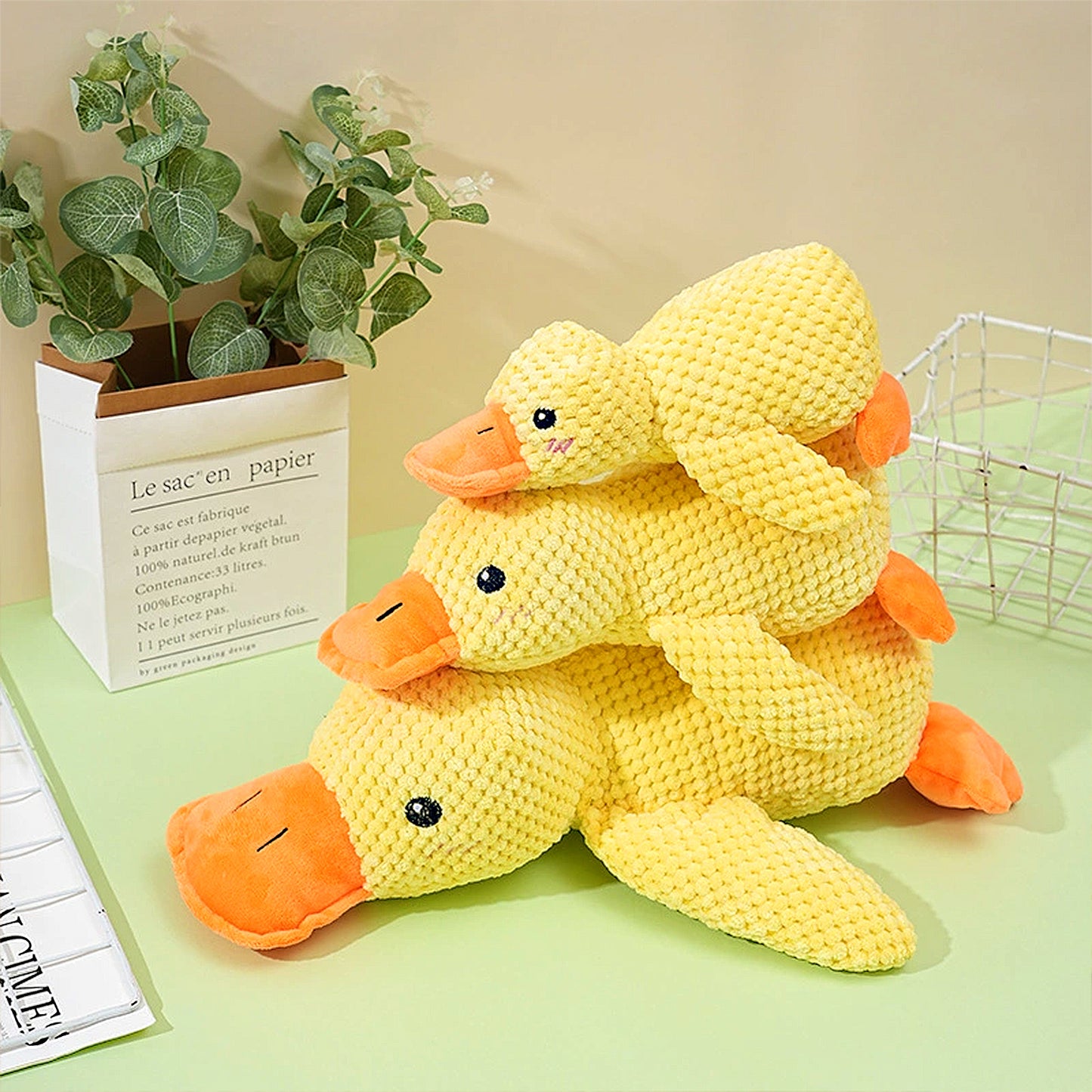 Plush Dog Chew Toys, Squeaky Pet Toys, Stuffed Comfort Dog Toys, Interactive Tug of War Puppy Toys