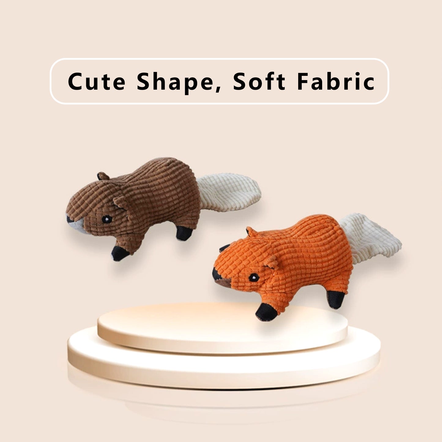 Interactive Dog Plush Squirrel Toys, Squeaky Pet Chew Toys for Small Medium Large Dogs & Puppies