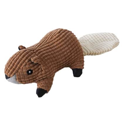 Interactive Dog Plush Squirrel Toys, Squeaky Pet Chew Toys for Small Medium Large Dogs & Puppies
