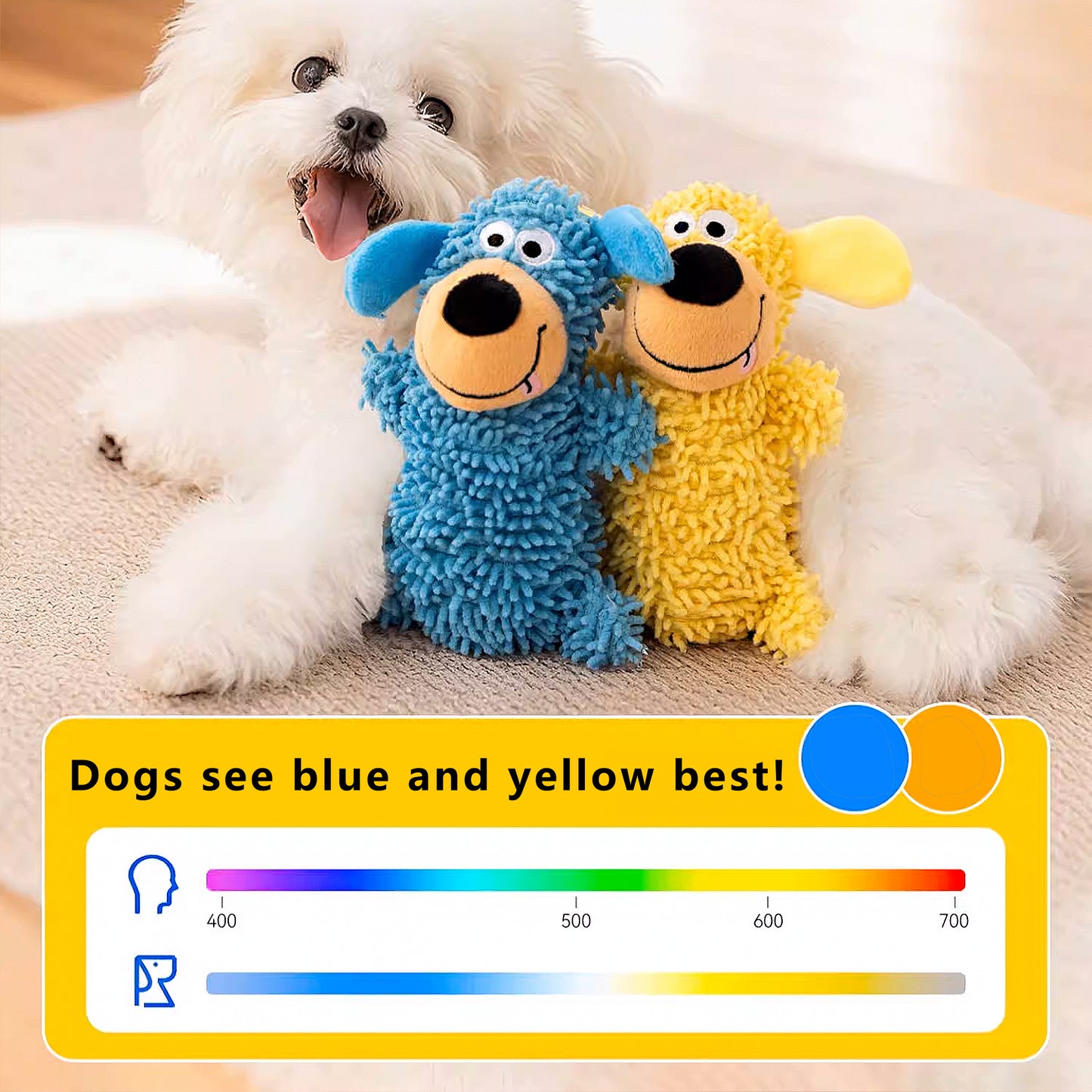 Dog Squeaky Toy, Plush Dog Chew Toys for Interactive Pet Training, Puppy Teething Chewing