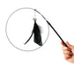 Cat Feather Teaser Toy with Suction Cup Base - Interactive Wand Toy with Bell for Indoor Cats & Kittens