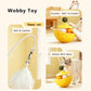 Interactive Cat Wobble Toy, with Catnip & Feather Teaser Wand, for Indoor Cats and Kittens