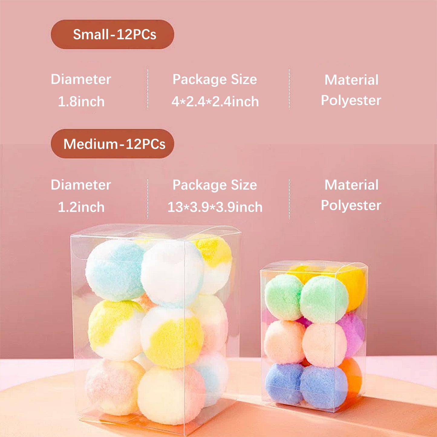 12PCs Interactive Cat Silent Fuzzy Ball Fetch Toy for Bored Indoor Adult Cats and Kitties