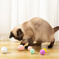 12PCs Interactive Cat Silent Fuzzy Ball Fetch Toy for Bored Indoor Adult Cats and Kitties