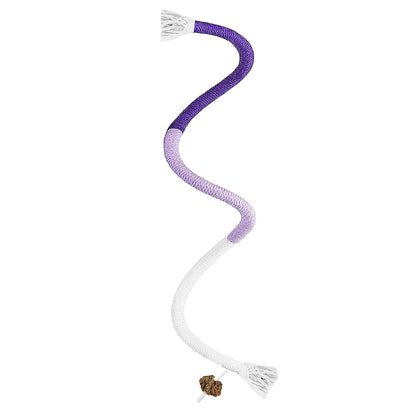 Cat Chew Cotton Rope, Interactive Cat Chew Toy for Teeth Cleaning, Silent Cat String Dental Toys