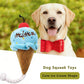 Interactive Dog Plush Squeaky Toys for Pet Training Puppy Teething Chewing, Ice Cream Shape