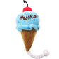 Interactive Dog Plush Squeaky Toys for Pet Training Puppy Teething Chewing, Ice Cream Shape