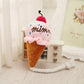 Interactive Dog Plush Squeaky Toys for Pet Training Puppy Teething Chewing, Ice Cream Shape