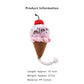 Interactive Dog Plush Squeaky Toys for Pet Training Puppy Teething Chewing, Ice Cream Shape