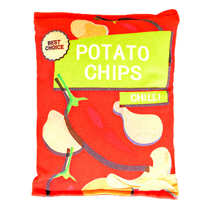 Interactive Dog Simulation Potato Chips Plush Squeaky Toys for Pet Training, Puppy Chewing