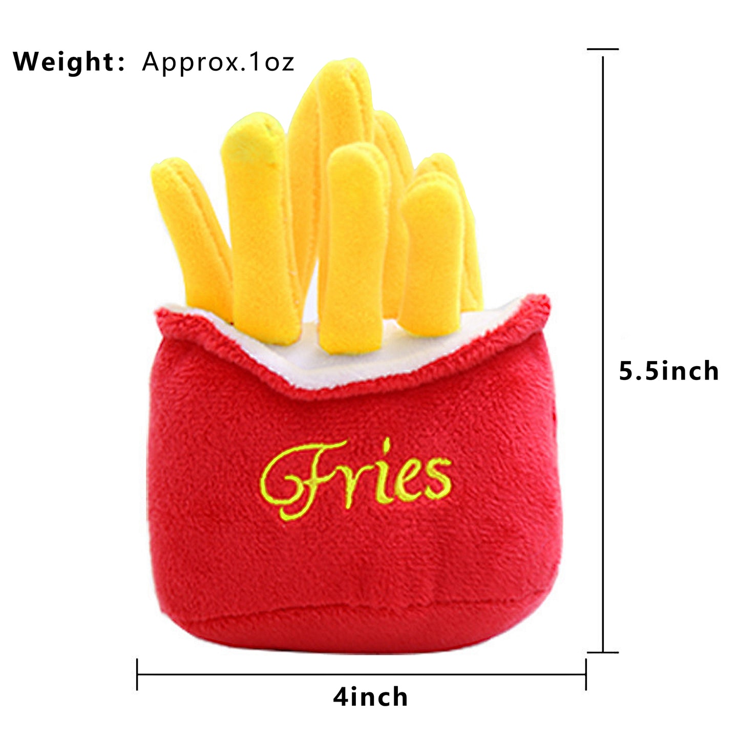 Interactive Dog Simulation Fast Food Themed Plush Squeaky Toys for Pet Training, Puppy Chewing